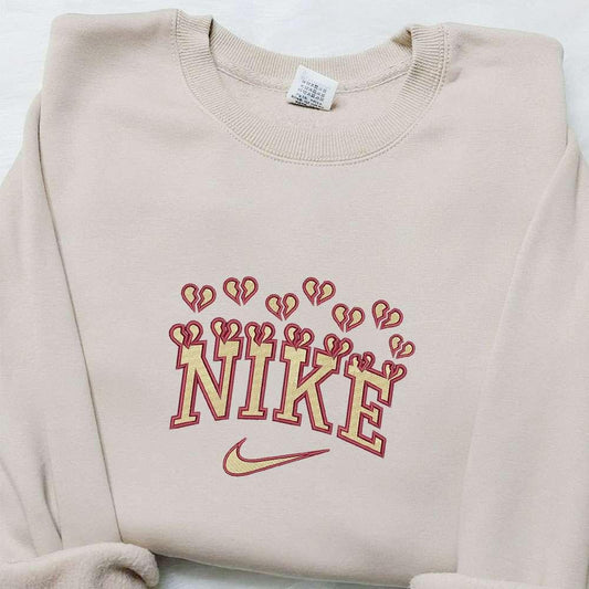 Broken Hearts x Nike Embroidered Shirt Nike Inspired Embroidered Shirt Best Valentines Day Gifts