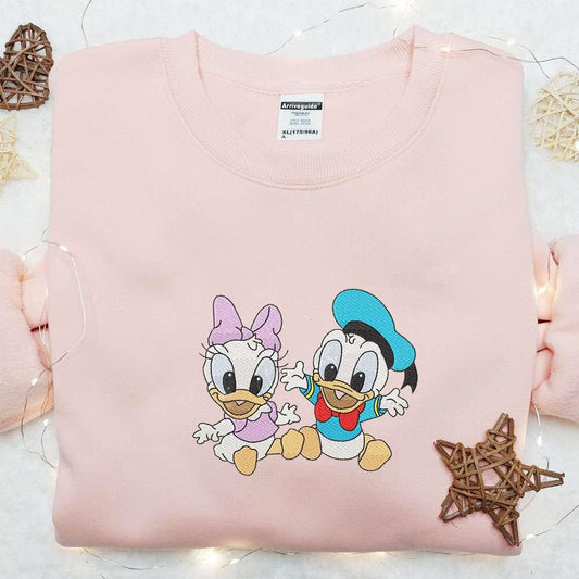 Donald And Daisy Couple Embroidered Shirt Disney Characters Embroidered Shirt Best Valentines Day Gift Ideas