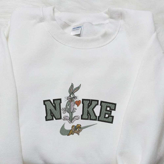 Bugs Bunny Heart Lola Bunny x Nike Embroidered Shirt Disney Looney Tunes Embroidered Shirt Valentine Embroidered Hoodie