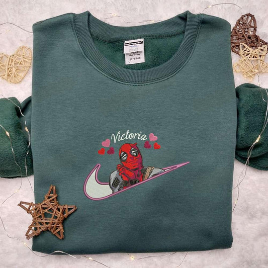 Deadpool Love Victoria Marvel Movie Embroidered Shirt, Best Gift For Lover