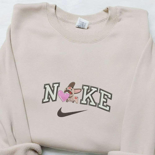 Nike x Mugsy With Kiss Marks And Heart Embroidered Shirt Valentines Day Embroidered Hoodie Best Gift Ideas