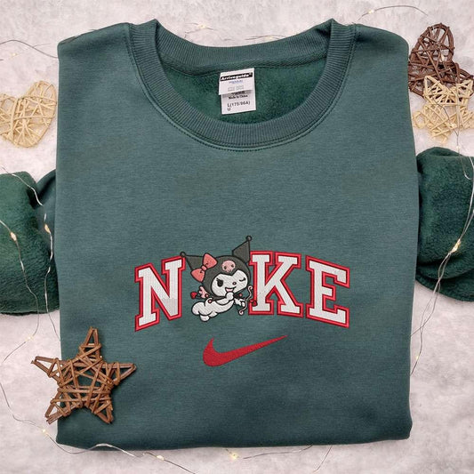 Nike x Kuromi Cupid Embroidered Shirt Cartoon Embroidered Hoodie Best Valentines Day Gift Ideas