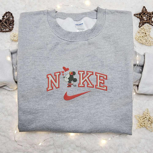 Minnie Mouse Love x Nike Embroidered Tshirt Nike Inspired Embroidered Shirt Best Valentines Day Gift Ideas