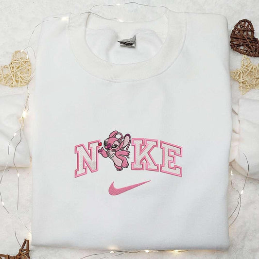 Nike x Angel Sending Air Kiss Embroidered Shirt Disney Characters Embroidered Hoodie Best Valentines Day Gift Ideas