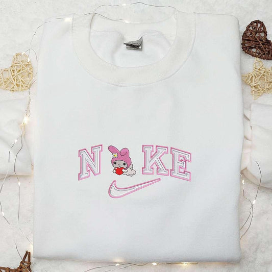 Nike x My Melody Angel Heart Embroidered Shirt Cartoon Embroidered Hoodie Best Valentines Day Gift Ideas