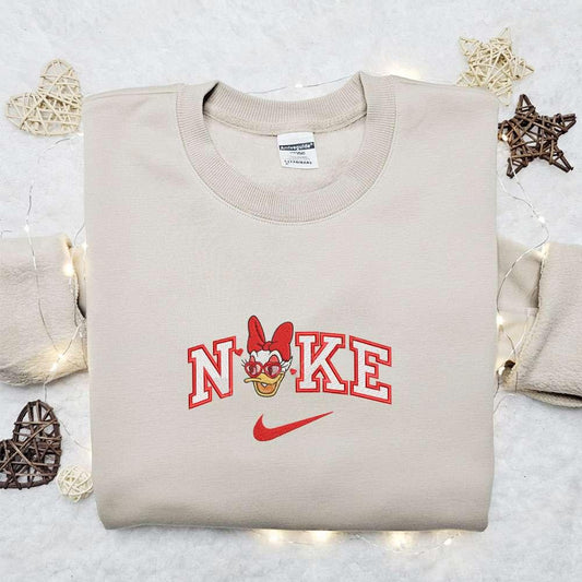 Nike x Valentines Day Daisy Head Embroidered Sweatshirt Disney Characters Embroidered Shirt Valentine Embroidered Hoodie