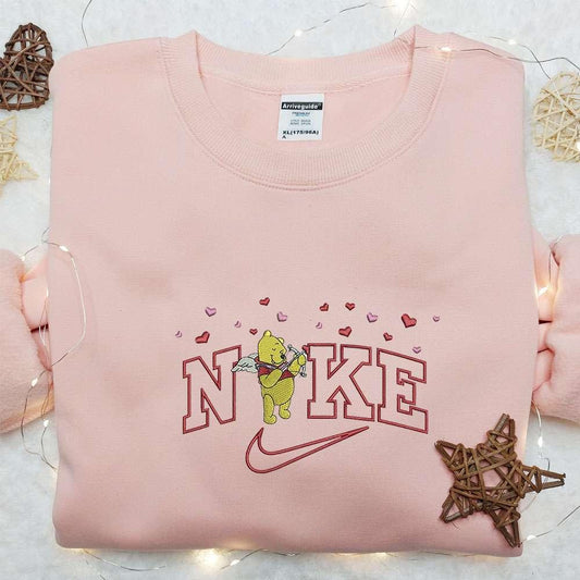Pooh Cupid Love x Nike Embroidered Sweatshirt Winnie The Pooh Disney Embroidered Shirt The Best Gift