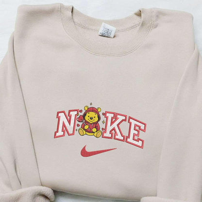 Nike x Winnie The Pooh Heart Lollipop Embroidered Shirt Disney Characters Embroidered Hoodie Best Valentines Day Gift Ideas