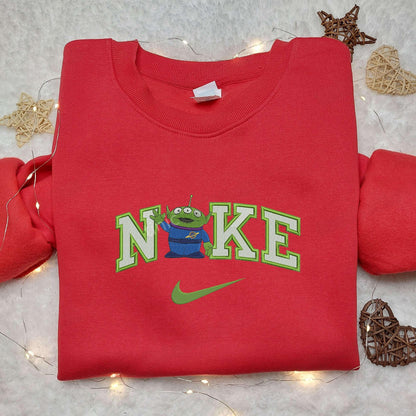 Alien Toy Story x Nike Embroidered Shirt Disneyland Family Shirts Nike Inspired Embroidered Hoodie