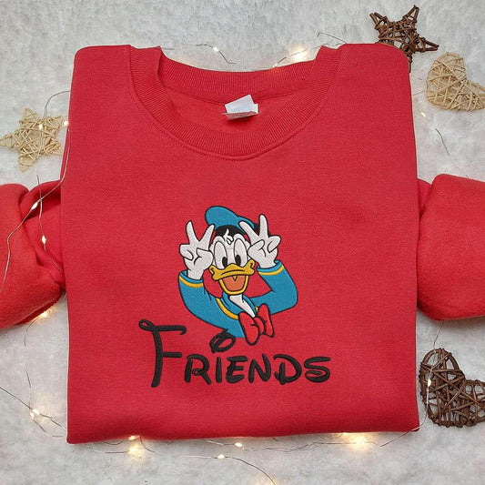 Best Friend Donald Embroidered Shirt Disney Characters Embroidered Shirt Best Gift Ideas