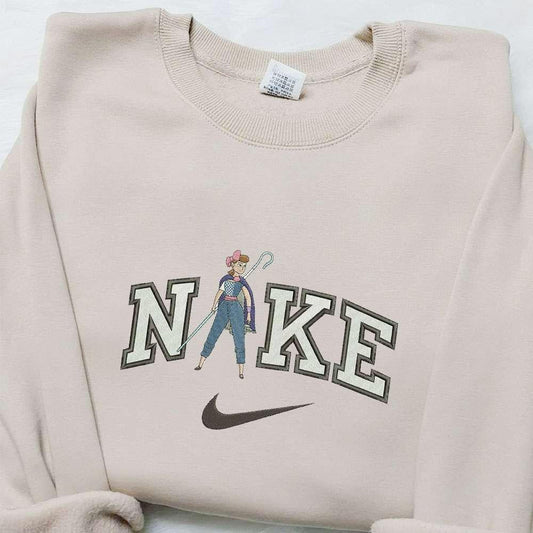 Bo Peep x Nike Cartoon Embroidered Sweatshirt Toy Story Embroidered Shirt Nike Inspired Embroidered Shirt