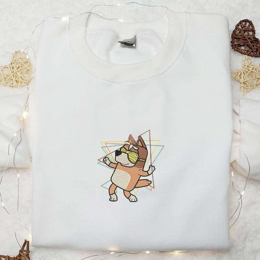 Chilli Heeler Rad Mom Embroidered Shirt Bluey Cartoon Embroidered Hoodie Mothers Day Gift Idea