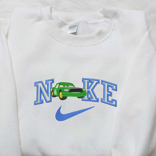 Chick Hicks x Nike Embroidered Shirt Car Cartoon Embroidered Shirt Custom Nike Embroidered Shirt