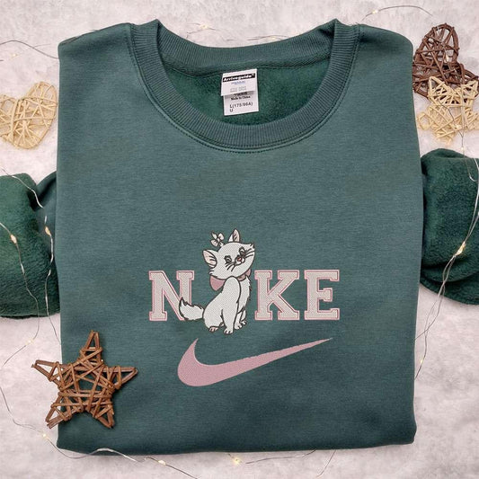 Marie Cat x Nike Embroidered Sweatshirt The Aristocats Disney Embroidered Shirt The Best Gift