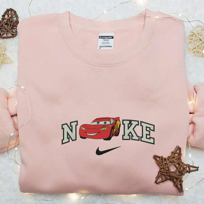 Nike x Lightning McQueen Cars Embroidered Sweatshirt Disney  Inspired Movie Shirt Best Gifts for Family