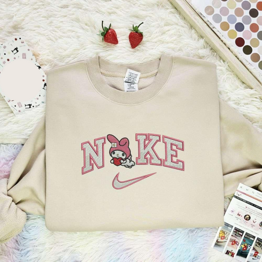 My Melody Red Heart Valentine Embroidered Shirt, Best Gift For Couple