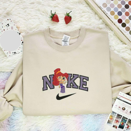 Chibi Megara Disney Princess Embroidered Shirt Disney Characters Embroidered Hoodie