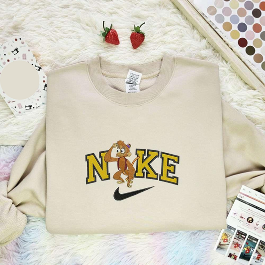 Abu Monkey From Aladdin Embroidered Shirt Disney Characters Embroidered Hoodie