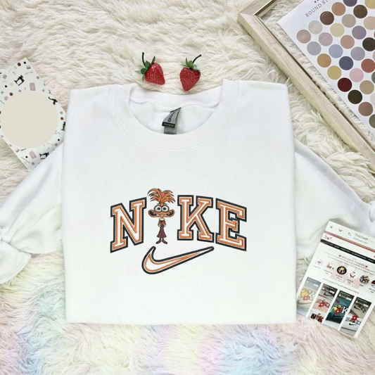 Anxiety Inside Out Embroidered Shirt Disney Characters Embroidered Shirt