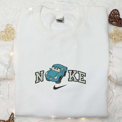 Nike X Strip Weathers Cars Embroidered Sweatshirt Disney Pixar Cars Embroidered Hoodie Custom Nike Embroidered T Shirt