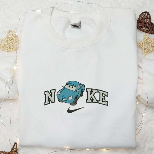 Nike X Strip Weathers Cars Embroidered Sweatshirt Disney Pixar Cars Embroidered Hoodie Custom Nike Embroidered T Shirt