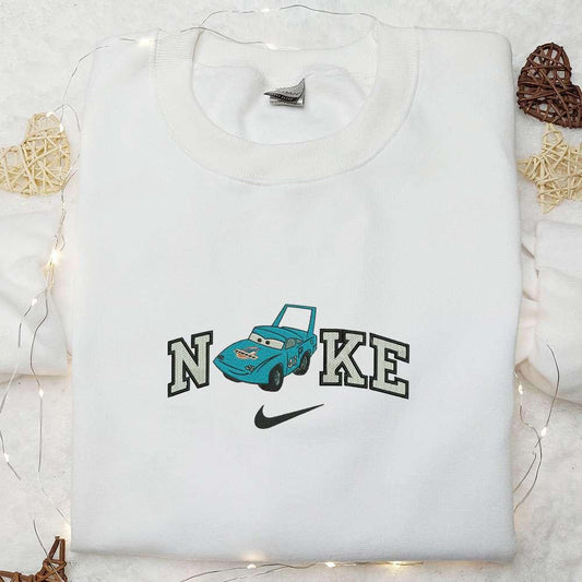 Nike X Strip Weathers Pixar Cars Embroidered Sweatshirt Disney Pixar Cars Embroidered Hoodie Custom Nike Embroidered T Shirt