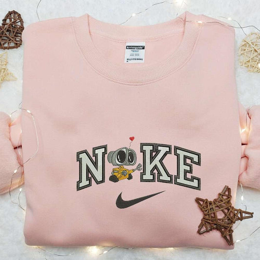 Nike X Wall E Cartoon Embroidered Sweatshirt Disney Characters Embroidered Hoodie Best Birthday Gift Ideas