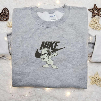 Snoopy Swag X Nike Cartoon Embroidered Hoodie Disney Characters Embroidered Shirt Best Gift Ideas For Family