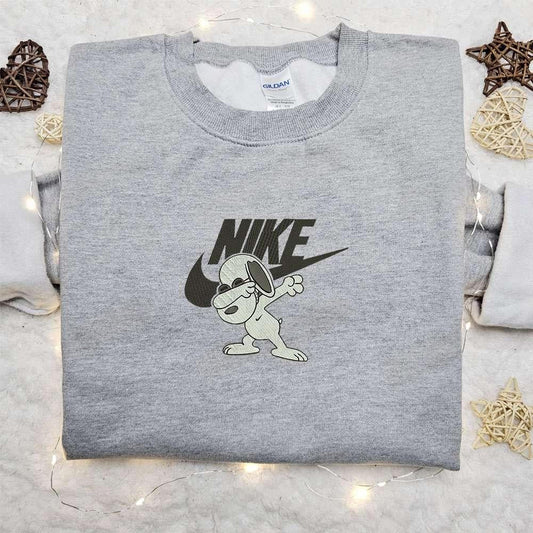 Snoopy Swag X Nike Cartoon Embroidered Hoodie Disney Characters Embroidered Shirt Best Gift Ideas For Family