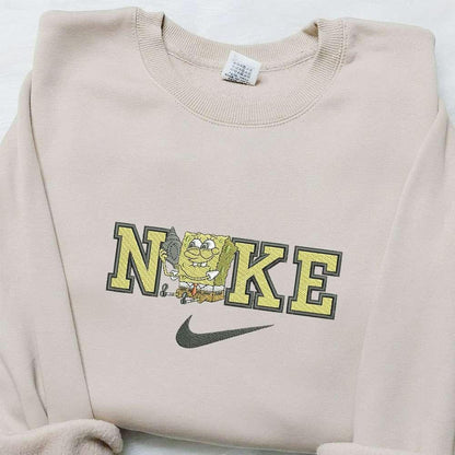 Spongebob Squarepants X Nike Cartoon Embroidered Sweatshirt Disney Characters Embroidered Hoodie Best Birthday Gift Ideas