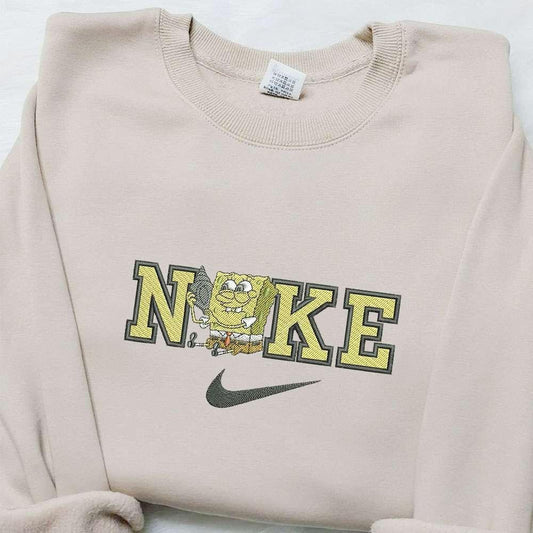 Spongebob Squarepants X Nike Cartoon Embroidered Sweatshirt Disney Characters Embroidered Hoodie Best Birthday Gift Ideas