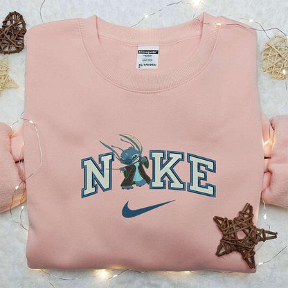 Slitherin Stitch X Nike Embroidered Sweatshirt Lilo And Stitch Embroidered Shirt Nike Inspired Embroidered Shirt