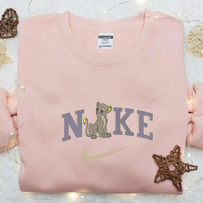 Silver Nala X Nike Embroidered Shirt Disney The Lion King Embroidered Hoodie Nike Inspired Embroidered Sweatshirt