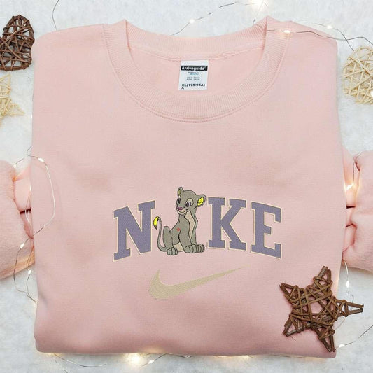 Silver Nala X Nike Embroidered Shirt Disney The Lion King Embroidered Hoodie Nike Inspired Embroidered Sweatshirt