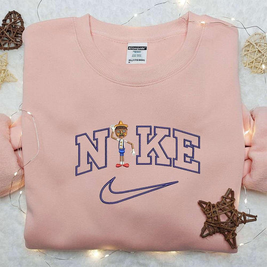 Pinocchio X Nike Embroidered Sweatshirt Pinocchio Disney Family Shirts Nike Inspired Embroidered Shirt