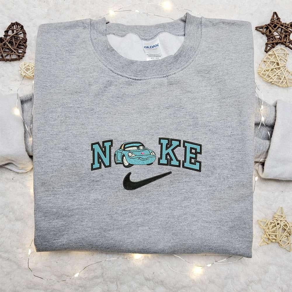 Sally Carrera X Nike Swoosh Embroidered Shirt Disney Cars Embroidered Hoodie Nike Inspired Embroidered Sweatshirt