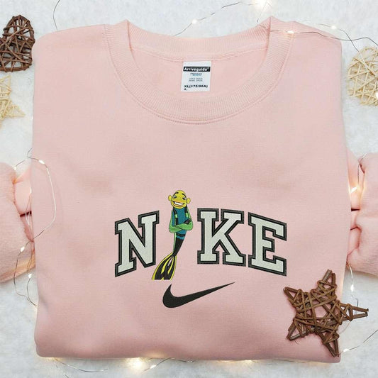 Oscar X Nike Cartoon Embroidered Hoodie Shark Tale Embroidered Shirt Nike Inspired Embroidered Shirt