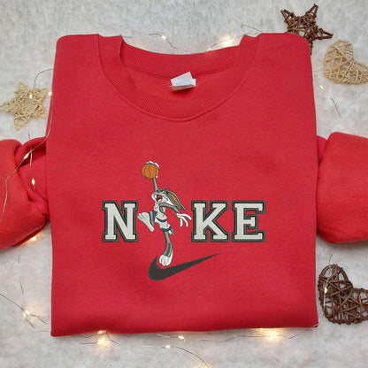 Bugs Bunny Basketball x Nike Embroidered Shirt Custom Nike Embroidered Shirt Looney Tunes and Merrie Melodies Embroidered Shir