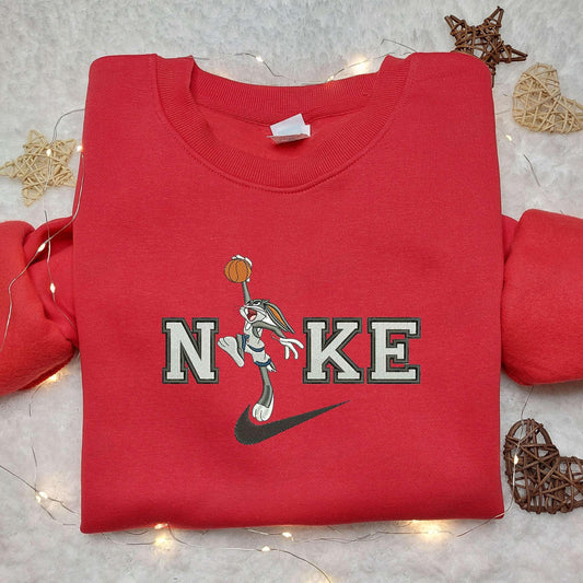 Bugs Bunny Basketball x Nike Embroidered Shirt Custom Nike Embroidered Shirt Looney Tunes and Merrie Melodies Embroidered Shir