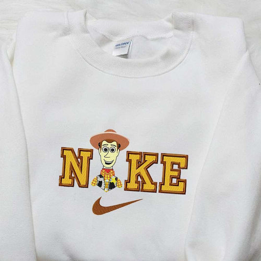 Woody x Nike Cartoon Embroidered Tshirt Toy Story Embroidered Shirt Nike Inspired Embroidered Shirt
