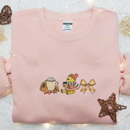 Winnie The Pooh Autumn Fall Embroidered Shirt Inspired Movie Shirt Best Gift Idea For Family