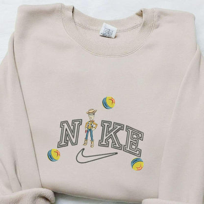Woody x Nike Embroidered Sweatshirt Disney Characters Embroidered Hoodie Best Birthday Gift for Family
