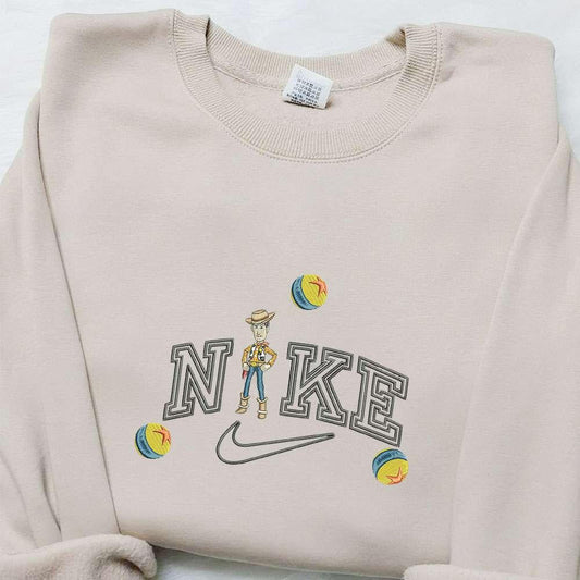 Woody x Nike Embroidered Sweatshirt Disney Characters Embroidered Hoodie Best Birthday Gift for Family