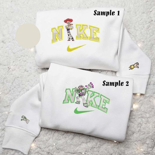 Buzz Lightyear And Jessie Disney Toy Story Embroidered Couples Shirts