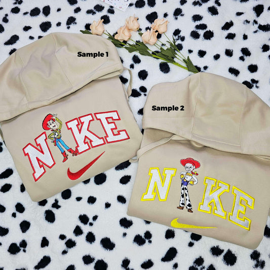 woody and jessie toy story disney characters embroidered couples shirts Best Gift For Lover