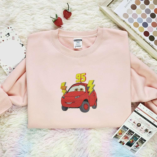 Lightning Mcqueen Disney Character Embroidered Shirt