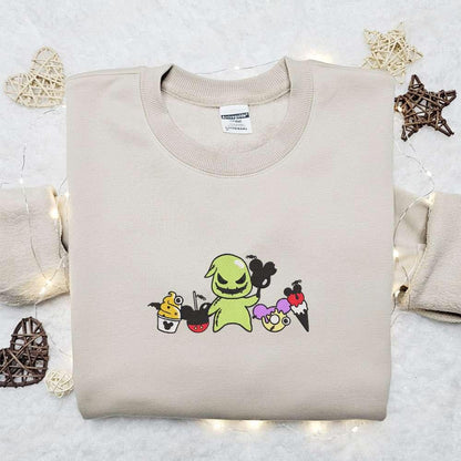 Boogie Oogie Snack Grinch Embroidered Sweatshirt Movie Merry Christmas Embroidered Shirt Best Christmas Day Gift Ideas