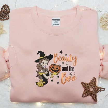 Belle Beauty And The Boo Embroidered Sweatshirt Disney Princess Embroidered Hoodie Best Halloween Gift Ideas