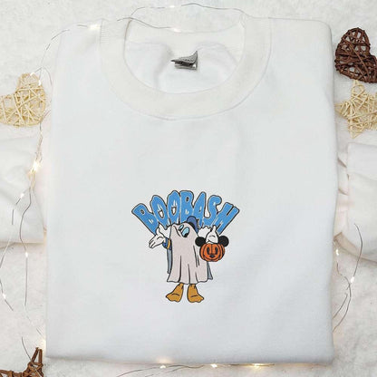 Boobash Duck Ghost Pumpkin Spooky Embroidered Hoodie Cool Halloween Embroidered Sweatshirt Amazing Halloween T shirt