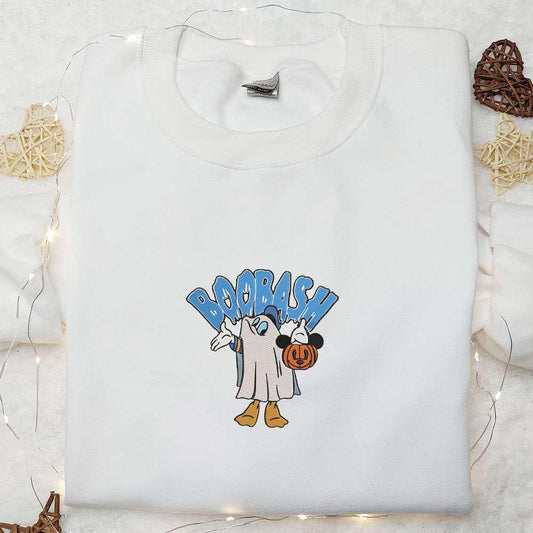 Boobash Duck Ghost Pumpkin Spooky Embroidered Hoodie Cool Halloween Embroidered Sweatshirt Amazing Halloween T shirt